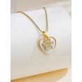 thumbnail image 1 of QQTDFG 1pc Necklace With Rhinestone Embedded Paw Print And Heart Shaped Pendant-default, 1 of 4