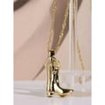 thumbnail image 1 of QQTDFG 1pcn Gold-tone Cowgirl Boot Pendant Necklace Party Statement Accessory-default, 1 of 6