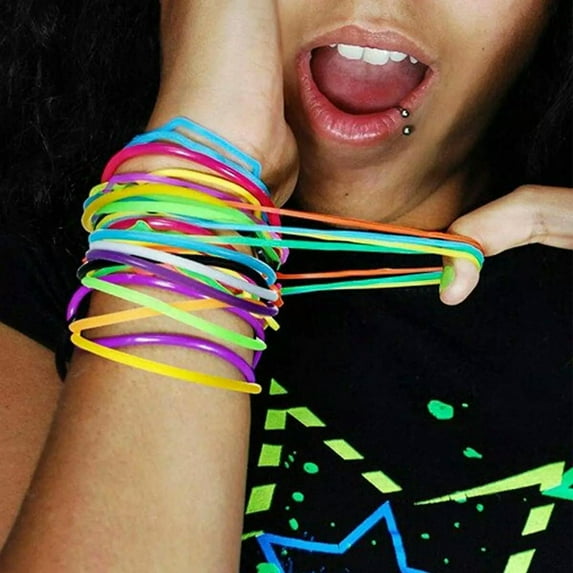 QQTDFG 20pcs Random Color Glow In The Dark Bracelet Fashion Jewelry Accessories for-default