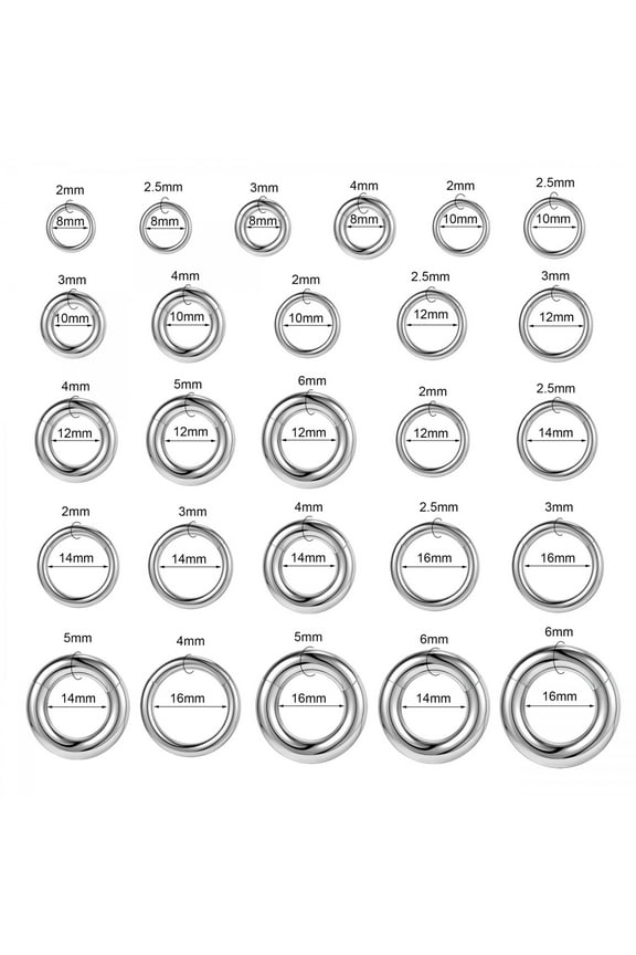 2G-12G Titanium Hinged Large Septum Ring Clicker Ear Gauge Hoop Earring Jewelry-Silver-4*10mm