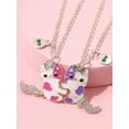 thumbnail image 1 of QQTDFG 2pcs/set Cartoon Cat Pendant Friendship Necklaces Set For Best Friends-default, 1 of 3