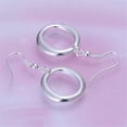 thumbnail image 1 of QQTDFG 3 Pairs 925Sterling Silver Fashion O Pendant Women's Drop Dangle Earrings E088-default, 1 of 3