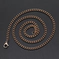 thumbnail image 1 of QQTDFG 304 Stainless Steel Curb Twisted Chain Necklace Lobster Gold 18-26" 3.5mm&nbsp; A420-26-Rose Gold, 1 of 2