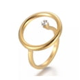 thumbnail image 1 of QQTDFG 304 Stainless Steel Hollow Finger Rings Rhinestone Round Gold Size 7 17mm&nbsp; A8-default, 1 of 3