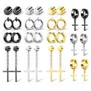 QQTDFG 30Pcs Magnetic Stud Earrings for Men Women Stainless Steel Non Pierced Fake Set-default