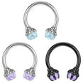 thumbnail image 1 of QQTDFG 3Pcs Stainless Steel Nose Rings Dragon Claws Belly Ring Lip Eyebrow Ear Piercing-Horseshoe Septum Rings-3pcs, 1 of 9