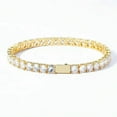 thumbnail image 1 of QQTDFG 3mm Tennis Chain Iced Flooded Flooded CZ Hip Hop Bracelet Necklace A9292-3-Necklace - 16"-3mm - 14k yellow gold plated, 1 of 2