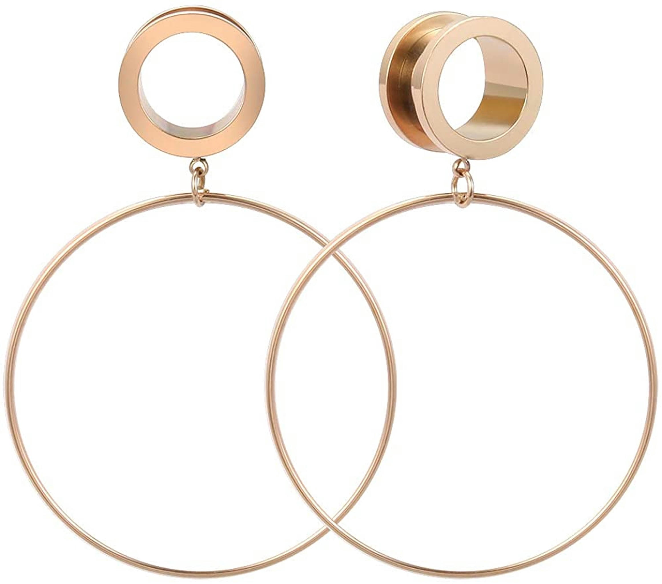 Rose Gold PVD Single Flare Tunnel | 316L Surgical Steel Ear Gauges for