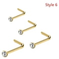 thumbnail image 1 of QQTDFG 4/9Pcs Stainless Steel Nose Stud Set L/S-Shape Crystal Nostril Piercing Jewelry-Style 6-4Pcs, 1 of 9