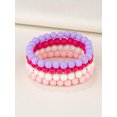 thumbnail image 1 of QQTDFG 4pcs Pastel Candy Color Beaded Bracelet Stackable Stretch Bracelets Creative-default, 1 of 4