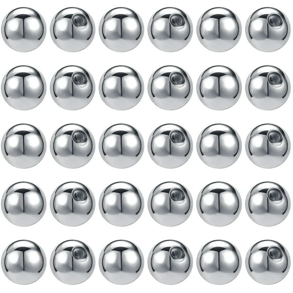 QQTDFG 5-50Pcs 16G Stainless Steel Replacement Balls for Ear Nose Lip Eyebrow Piercing-Silver-3mm-5pcs