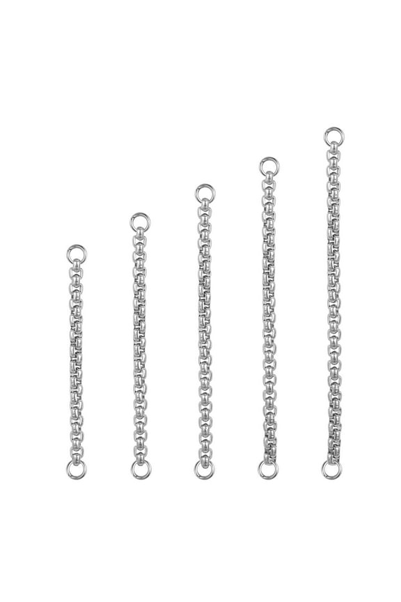 5/7Pcs Surgical Steel Nose Chain for Women Double Nostril Piercing Chain Jewelry-A-5PCS