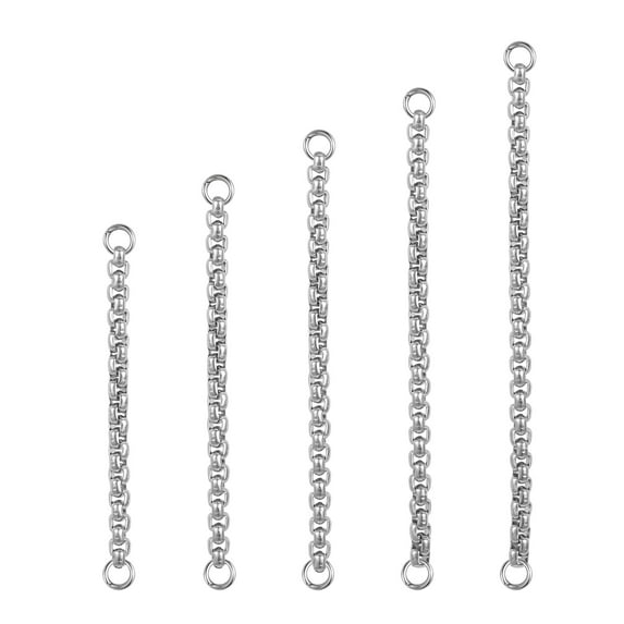 QQTDFG 5/7Pcs Surgical Steel Nose Chain for Women Double Nostril Piercing Chain Jewelry-A-5PCS