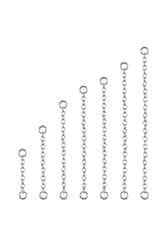 5/7Pcs Surgical Steel Nose Chain for Women Double Nostril Piercing Chain Jewelry-D-7PCS