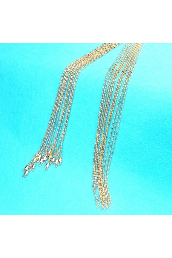 5PCS Jewelry Column Ball Necklace 18K Gold Filled Necklace Chains For Pendants-18