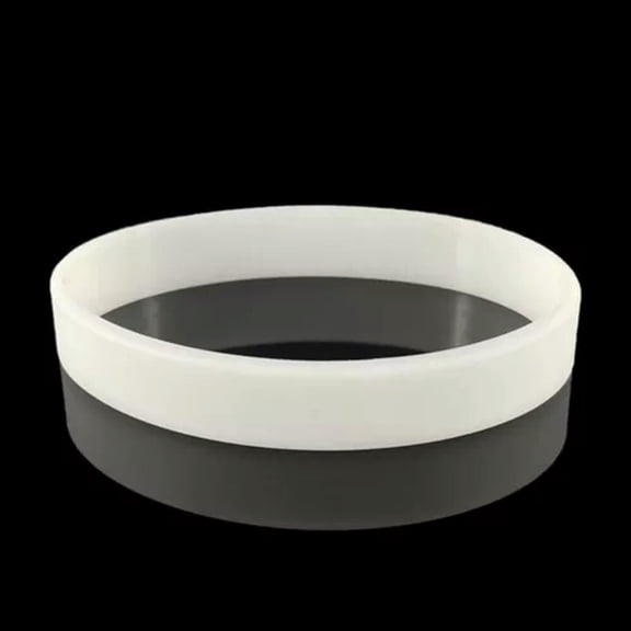 QQTDFG 5PCS Rubber Silicone Bracelet Silica Gel Rubber Bangle Jewelry Wrist Band Party-white