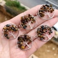 thumbnail image 1 of QQTDFG 5PCS Yoga Tiger Eye Gems Stone Tree Of Life Pendants Reiki Healing Amulet-default, 1 of 1