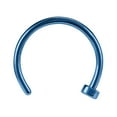 thumbnail image 1 of QQTDFG 5Pcs/lot Surgical Steel Nose Ring C-Shape Nostril Piercing Helix Earring Jewelry-Blue-8mm (5Pcs), 1 of 9
