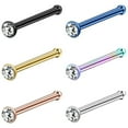 thumbnail image 1 of QQTDFG 6/15Pcs Stainless Steel Nose Stud Set I/L/S Shaped CZ Nostril Piercing Jewelry-I shape-6PCS, 1 of 2