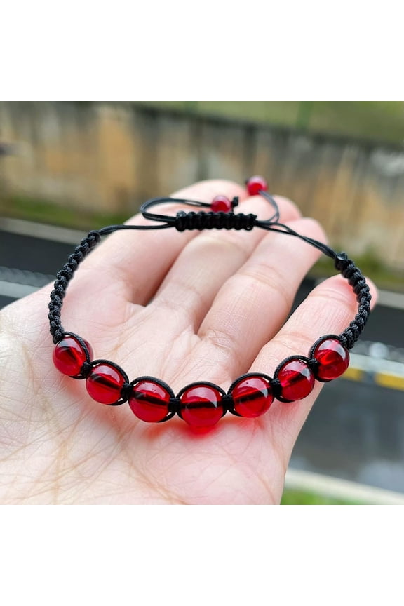 7 Chakra Tree Of Life Charm Bracelet Natural Red Crystal Gem Reiki Healing-default