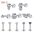 thumbnail image 1 of QQTDFG 8-13Pcs 16g Stainless Steel Lip Rings CZ Hoop Nose Ring Helix Piercing Jewelry-Set 1-10pcs, 1 of 9