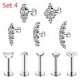 thumbnail image 1 of QQTDFG 8-13Pcs 16g Stainless Steel Lip Rings CZ Hoop Nose Ring Helix Piercing Jewelry-Set 4-10pcs, 1 of 9