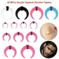 thumbnail image 1 of QQTDFG 8/18Pcs Acrylic Nose Rings C Shape Buffalo Septum Piercing Ear Stretching Kit-Mix Color-8pcs-10g (2.5 mm), 1 of 9