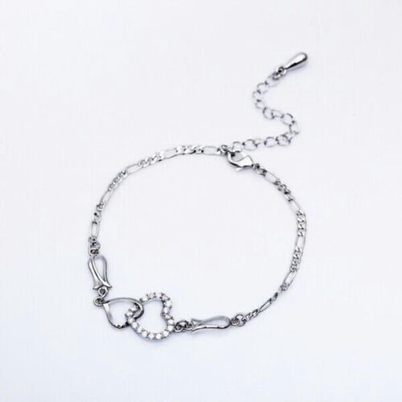 QQTDFG 925 Silver Filled Crystal Bracelet Bangle Women Wedding Party Jewelry Gifts-#6
