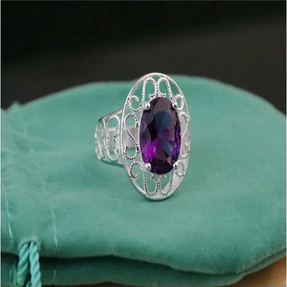 QQTDFG 925 Silver Plate 5PCS Wholesale Lots Fashion Jewelry Crystal CZ Rhinestone Ring -#5