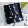 thumbnail image 1 of QQTDFG 925 Silver Tassel Earrings Drop Dangle Women Crystal Wedding Jewellery A Pair-Silver, 1 of 4