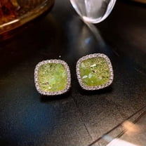 QQTDFG 925 Silver Women Cubic Zirconia Stud Earrings Wedding Jewelry Gifts A Pair/set-#5