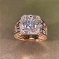 thumbnail image 1 of QQTDFG 925 Silver Women Gypsophila Square Cubic Zirconia Party Rings Wedding Jewelry-#2-9, 1 of 7