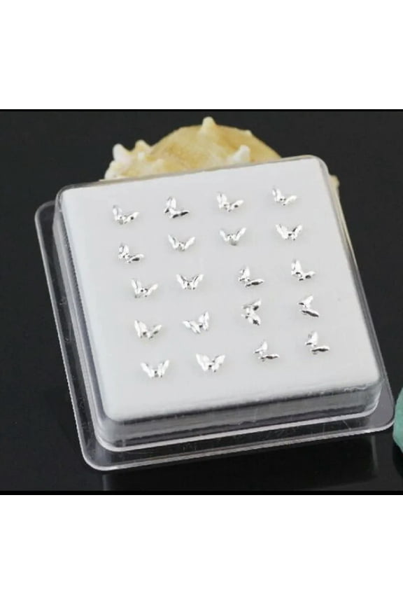 925 Solid Sterling silver 20PCS Straight Bat Bar Rod Nose Stud Wholesale NEW-default