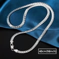 thumbnail image 1 of QQTDFG 925 Sterling Silver 5MM Sideways Chain Necklace For Men Women Jewelry Gift-40cm/16inch, 1 of 8