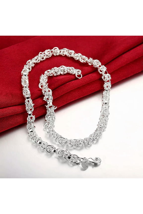 925 Sterling Silver 7mm 20'' Thick Men's Chain Necklaces Fashion Party Jewelry-default