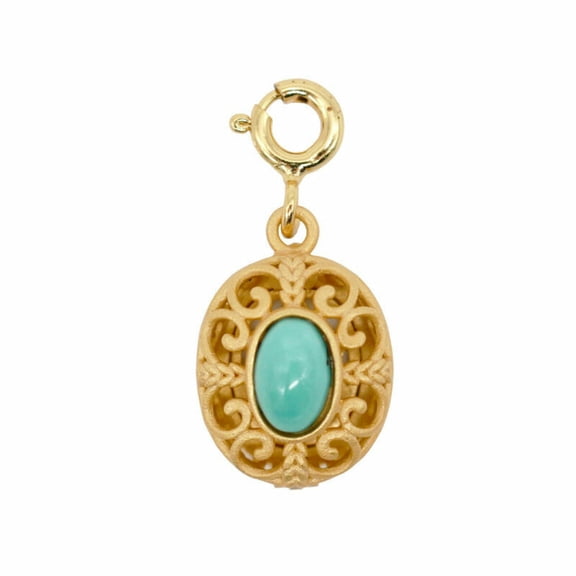 QQTDFG 925 Sterling Silver Boho Filligree Pearl Cage Locket Box Charm A2995-default