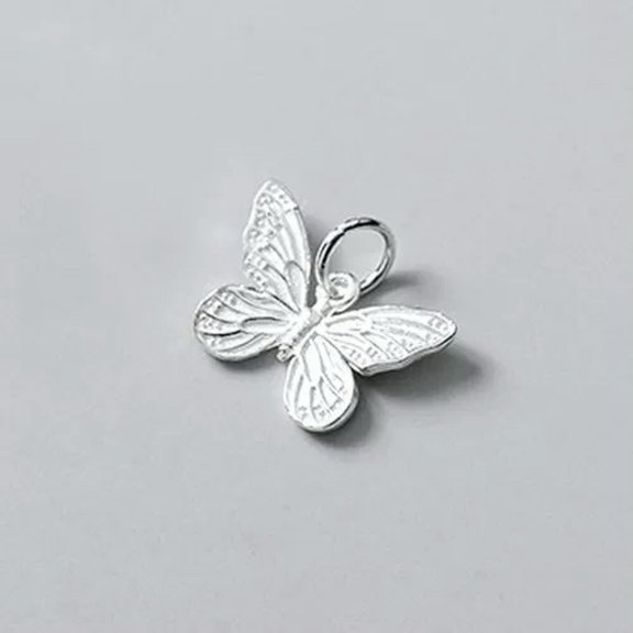QQTDFG 925 Sterling Silver Butterfly DIY Charm Pendant A2275-Silver - 3 charms