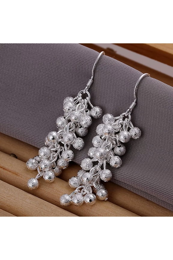 925 Sterling Silver Drop Dangle Chandelier Hook Earrings L14-default