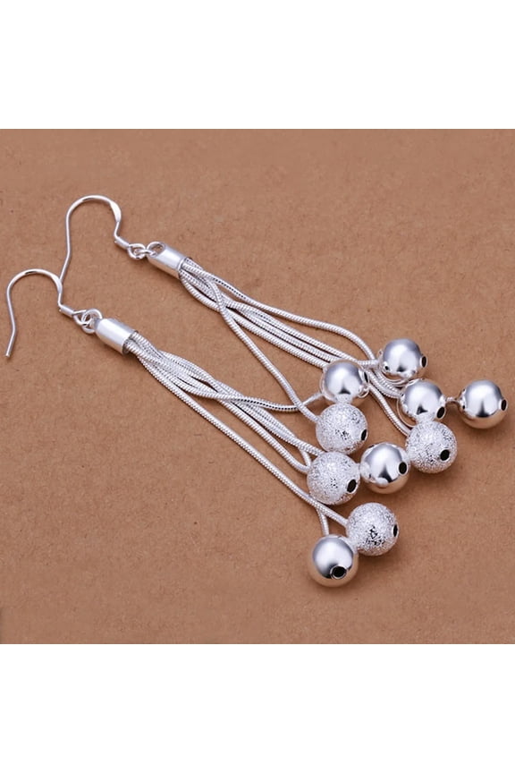 925 Sterling Silver Drop Dangle Chandelier Hook Earrings L17-default