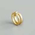 thumbnail image 1 of QQTDFG 925 Sterling Silver Ear Cuff Double Layered Earring F0104-Gold - 1 cuff, 1 of 9