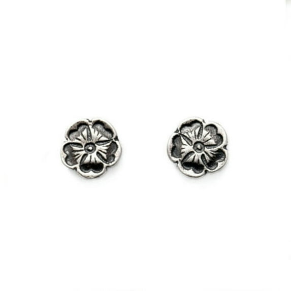 QQTDFG 925 Sterling Silver Flower Stud Earrings Single or Pair A4384-1 pair (2 pieces)