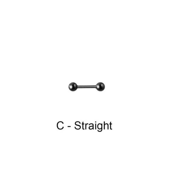 QQTDFG 925 Sterling Silver Helix Stud Screw Back SINGLE Earring A1403-C - Straight-Silver - 1 single earring