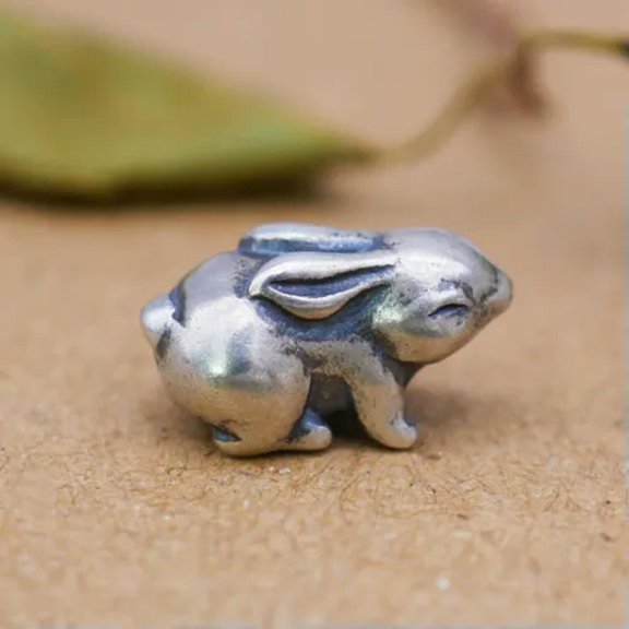 QQTDFG 925 Sterling Silver Lovely Rabbit DIY Bead Charm A5146-1 piece