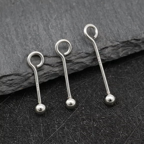 QQTDFG 925 Sterling Silver Pearl Bead Pendant Eye Screw Ball Head Pin A2576-8mm-Gold-3 pieces