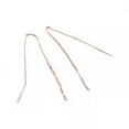 thumbnail image 1 of QQTDFG 925 Sterling Silver Simple Threader Earrings Thread Long Dangle Earrings A1621-Rose gold, 1 of 5