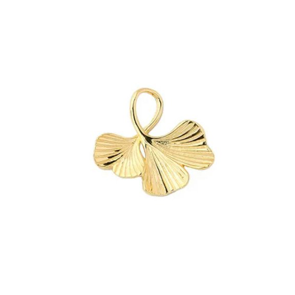 QQTDFG 925 Sterling Silver Small Maple Leaf Charm Pendant A5283-Gold-1 piece