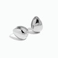 thumbnail image 1 of QQTDFG 925 Sterling Silver Teardrop Huggie Hoop Earrings 4.8g F0410-Platinum, 1 of 4