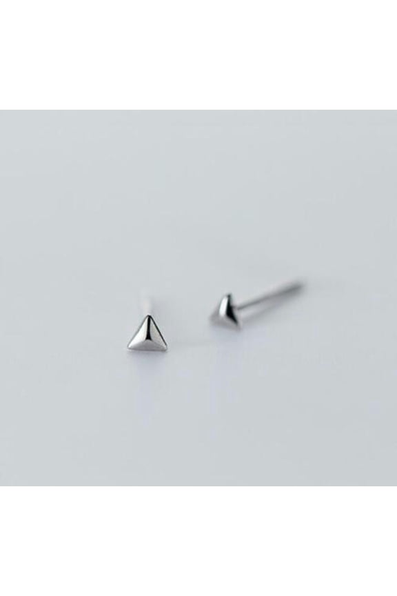 925 Sterling Silver Tiny Triangle Star Helix Ear Stud Post Earrings A1158-A - Triangle
