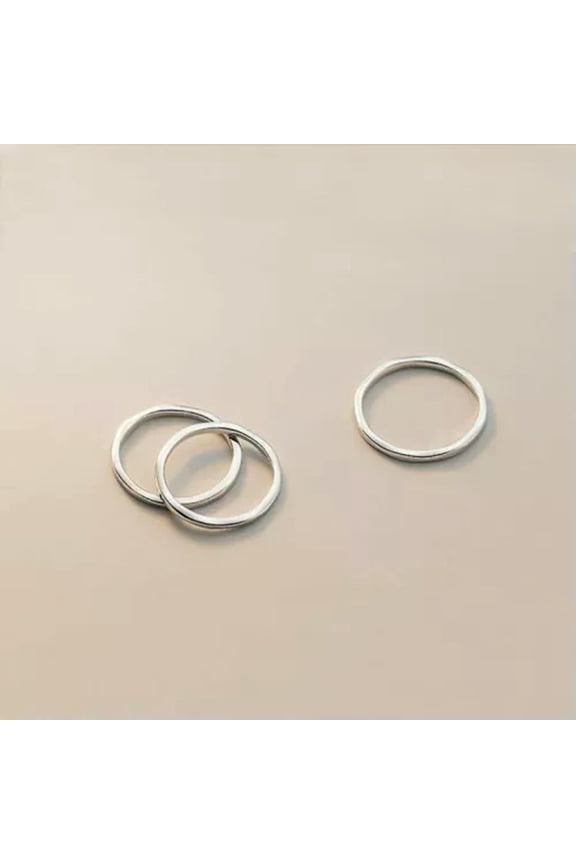 925 Sterling Silver Wave Thin Dainty Stackable Pinkie Ring A3174-7