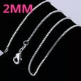 thumbnail image 1 of QQTDFG 925 Sterling Solid Silver 1MM/1.5MM/2MM Box Chain Necklace For Women 16-24"-18inch-2MM, 1 of 8